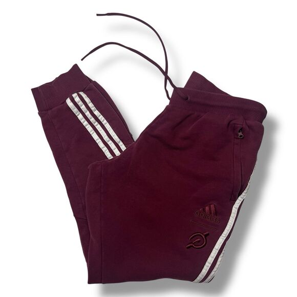 Adidas Joggers Mens LG Maroon Peloton - Picture 1 of 10